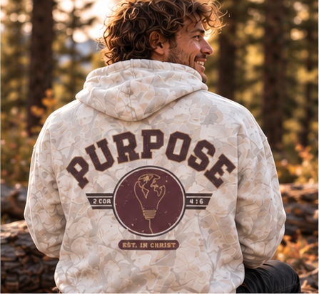 PURPOSE: Faded Camo cotton hoodie