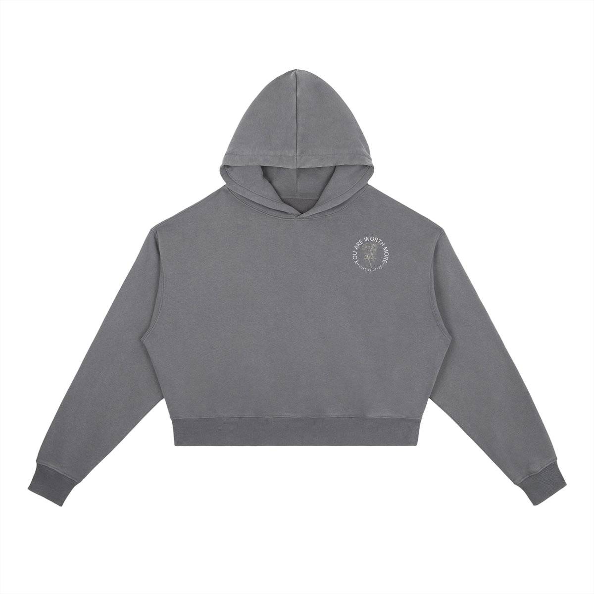 YOU ARE WORTH MORE-Vintage Washed Heavyweight Hoodie