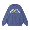 MORE THAN THE BIRDS-Snow Washed Oversized Sweatshirt