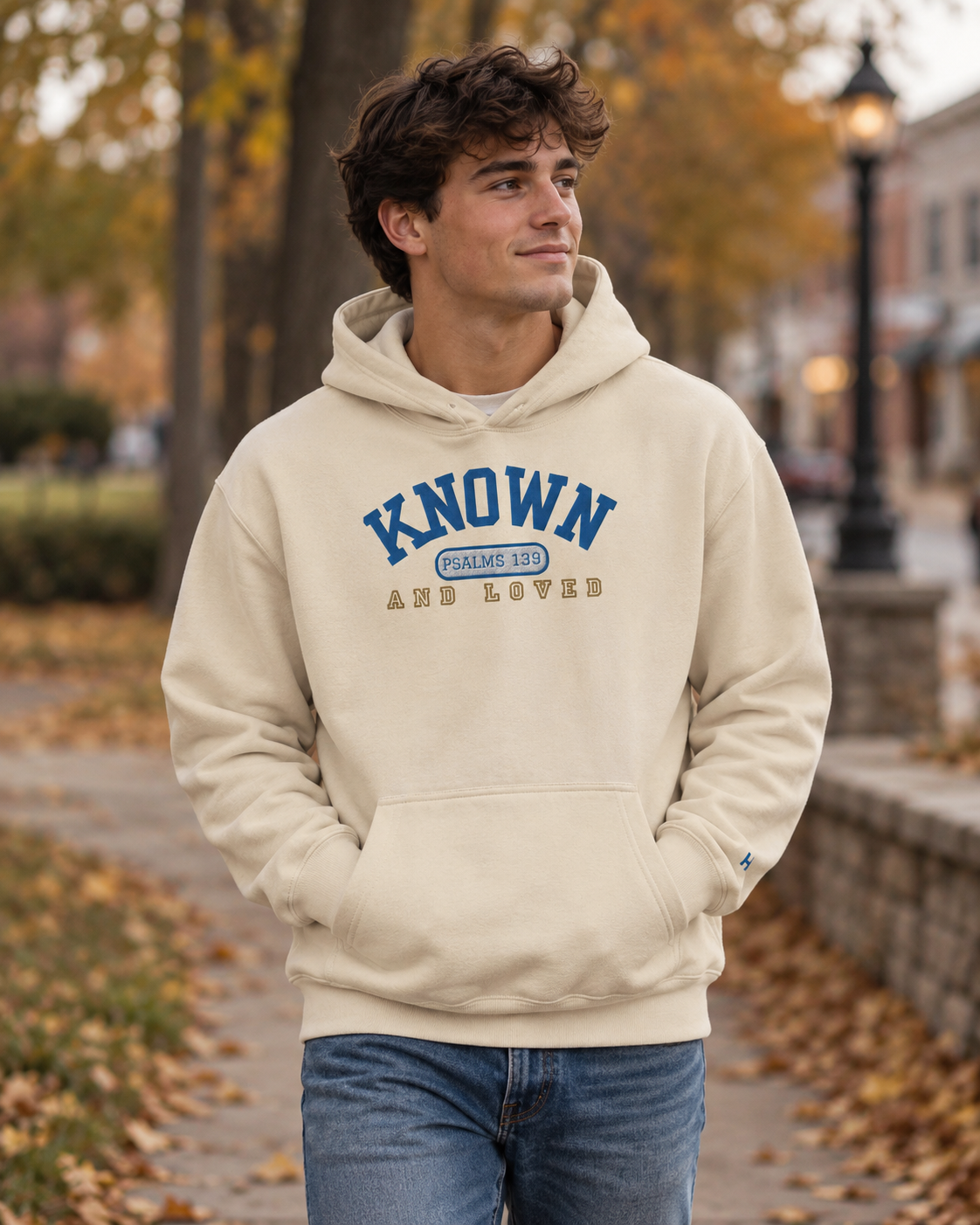 KNOWN AND LOVED-Stitched Front, Mid-weight hoodie
