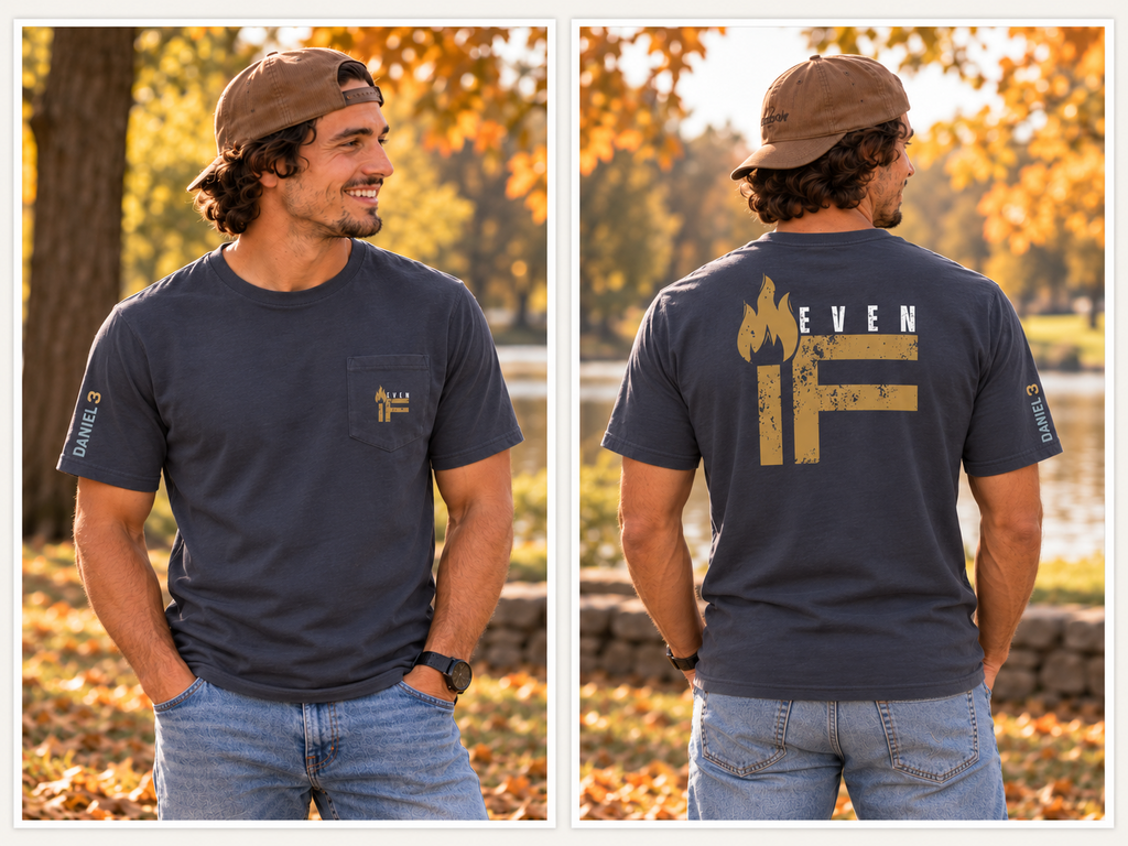 Even IF-Unisex garment-dyed pocket t-shirt