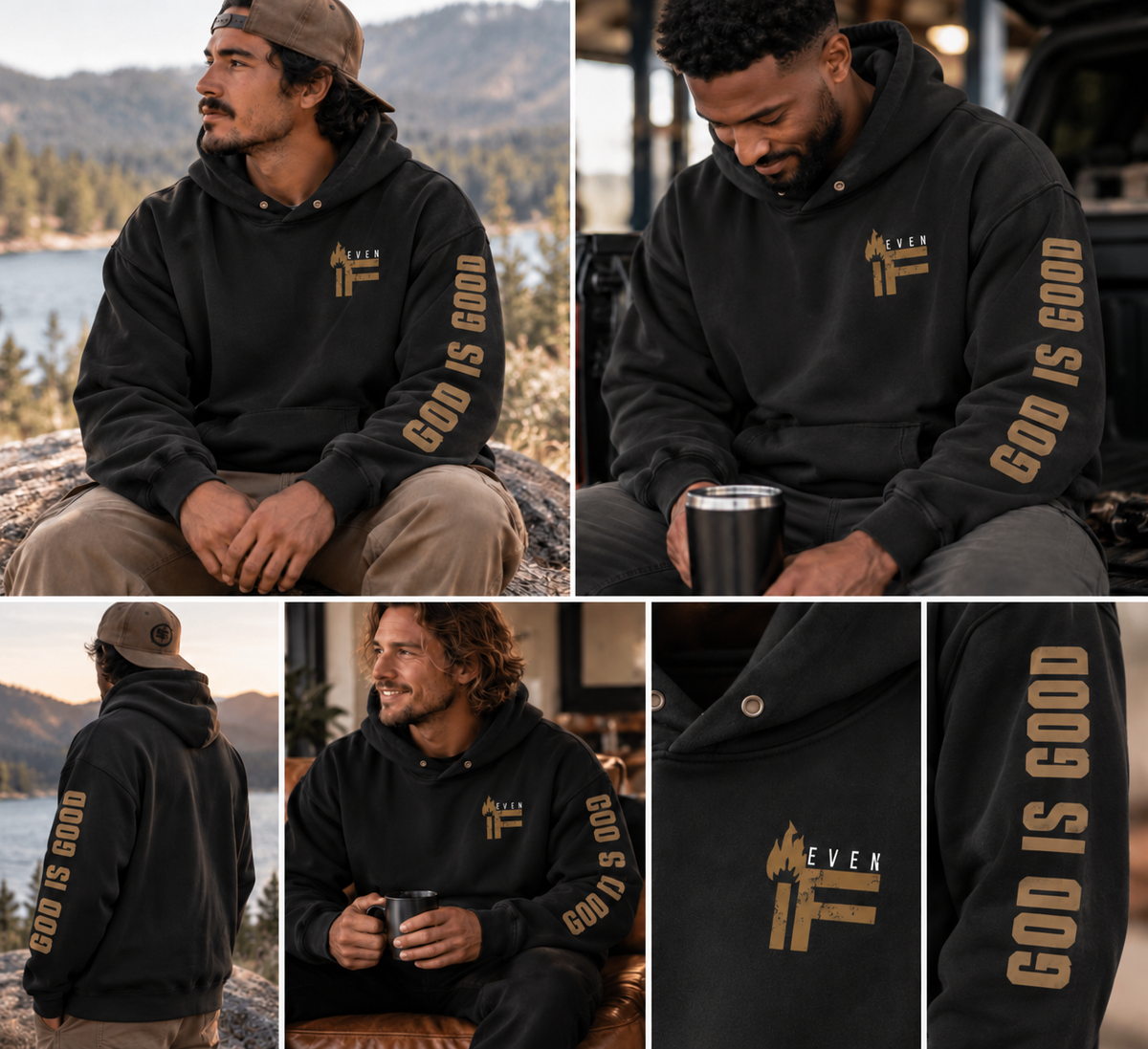 EVEN IF...Double Snap hoodie