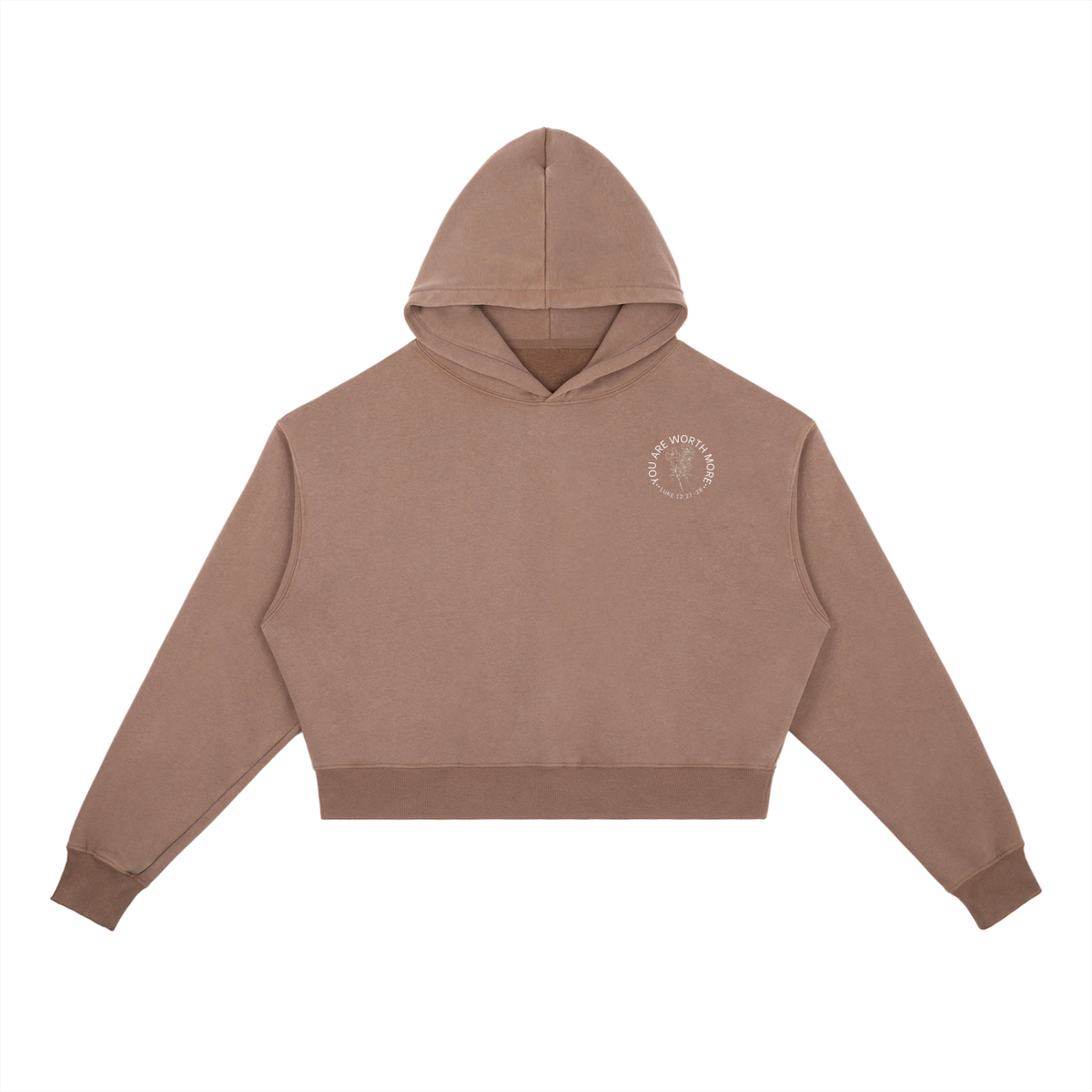 YOU ARE WORTH MORE-Vintage Washed Heavyweight Hoodie