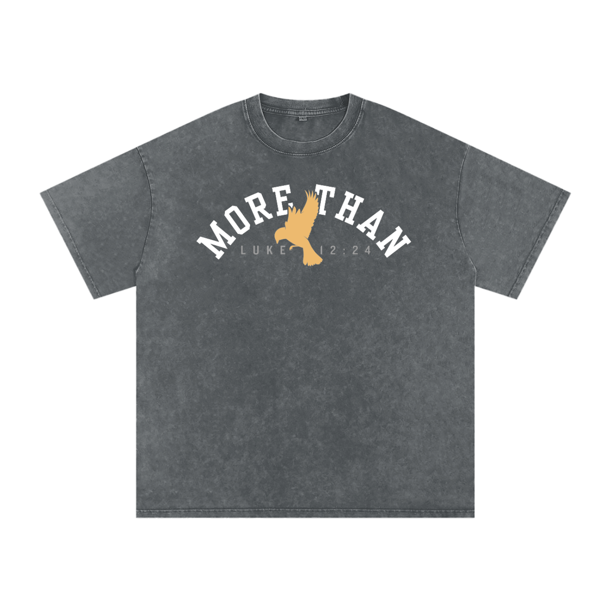 MORE THAN-Snow Washed Oversized Cotton T-Shirt