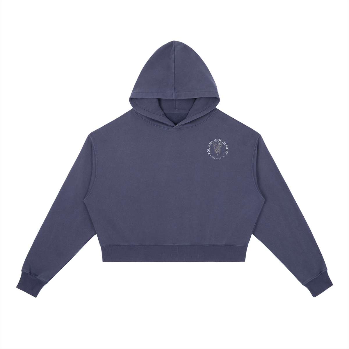YOU ARE WORTH MORE-Vintage Washed Heavyweight Hoodie