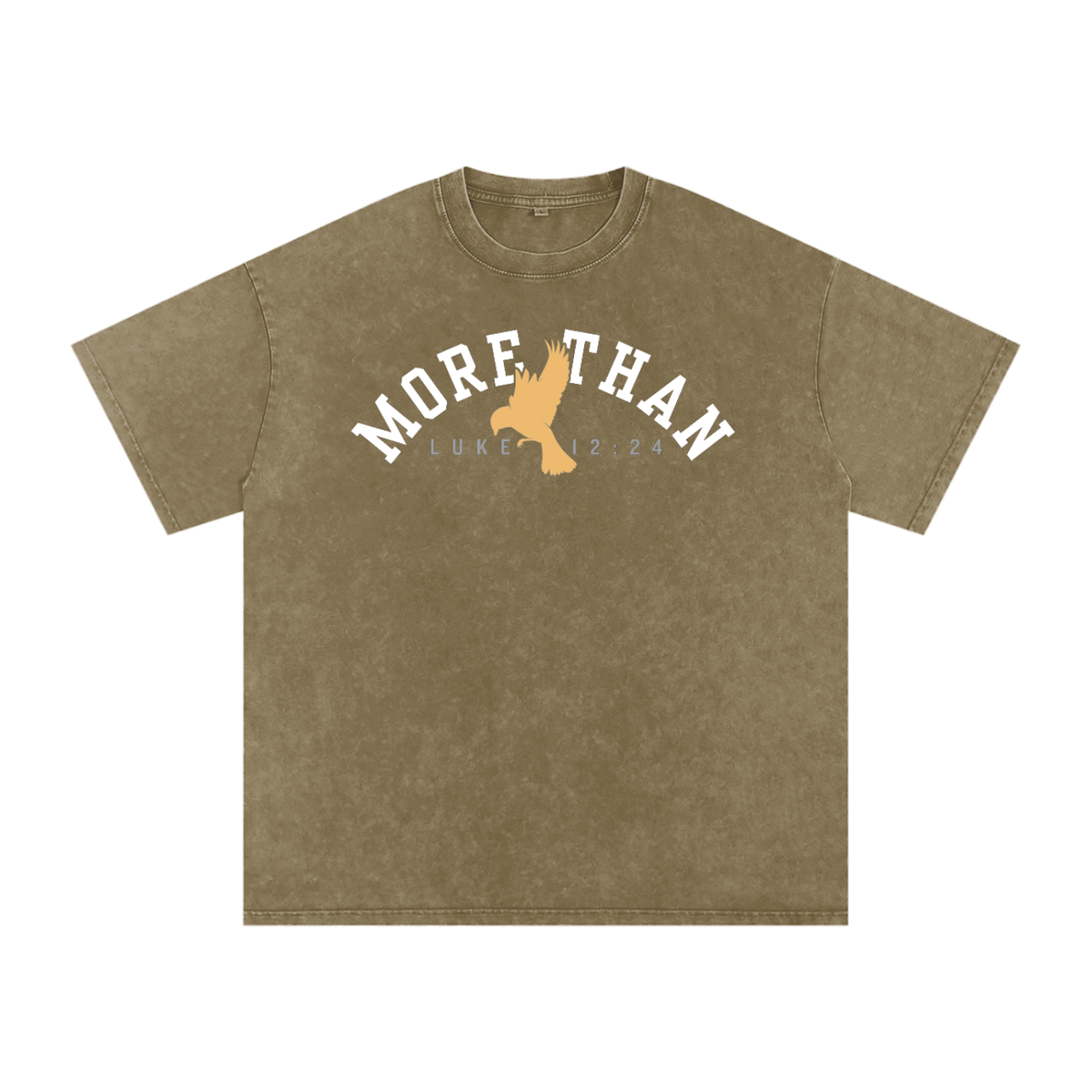 MORE THAN-Snow Washed Oversized Cotton T-Shirt